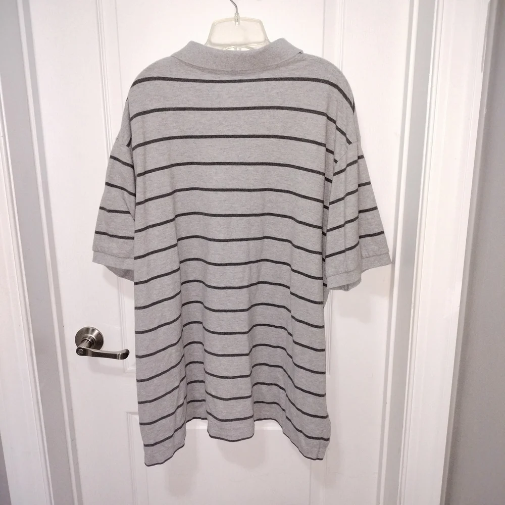 Ralph Lauren Polo Shirt in Gray with Black Stripes